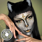 Lentes de contacto de color amarillo y gris Cosplay Crack